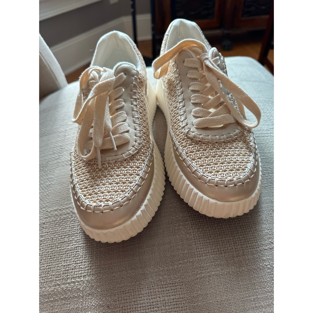 Shu Shop Selina Gold tennis shoes size 8.5
